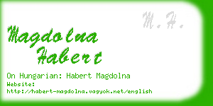magdolna habert business card